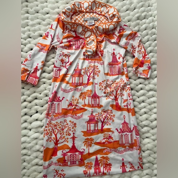 Gretchen Scott Designs Dresses & Skirts - Vibrant Orange and Pink Patterned Dress